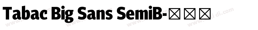 Tabac Big Sans SemiB字体转换 Tabac Big Sans SemiB字体转换